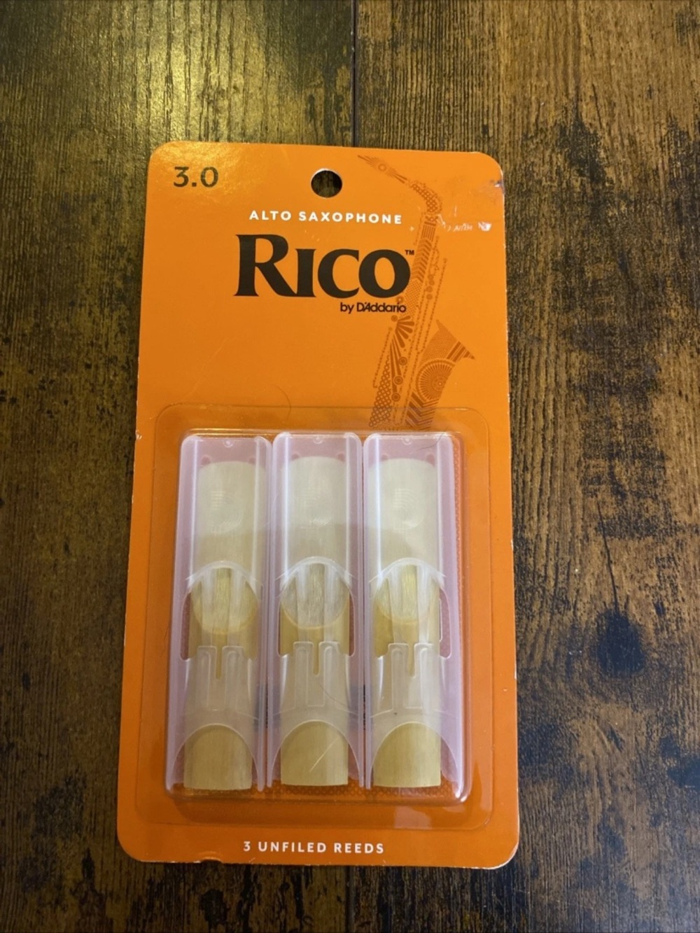 Rico by D'Addario Alto Sax Reeds #3 - 3-pack, RJA0330